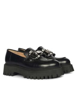 Saint G - Women Black Leather Loafers