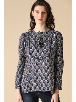 Gipsy - Navy Fashion Rayon Blouse