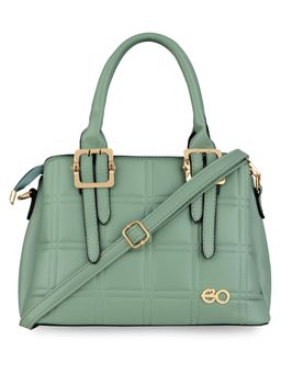E2O - Fancy Textured Green Women's Handbag