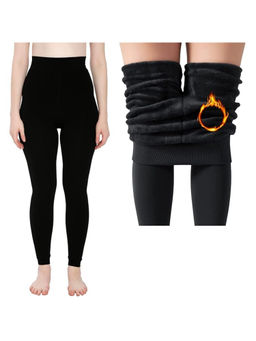 BRACHY - Black Winter Warm Full Legs Thigh High Thermal Pantyhose Stocking