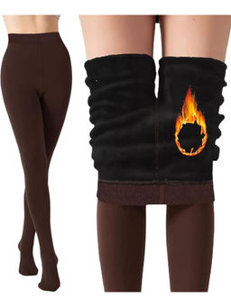 BRACHY - Brown Slim Fit Brachy Warm Thick Fur Winter Thermal Stocking