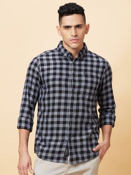 Being Human - Men Black and White Checks Shirt