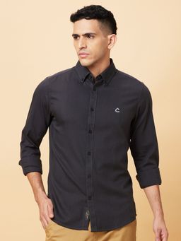Being Human - Men Charcoal Solid Shirt