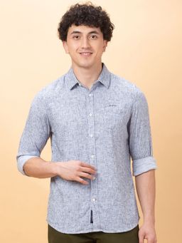 Being Human - Men Blue and White Checks Shirt