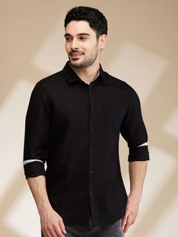 Being Human - Men Black Solid Shirt