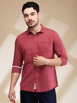 Being Human - Men Magenta Solid Shirt