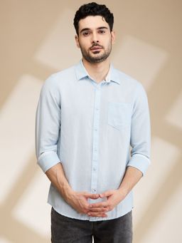 Being Human - Men Sky Blue Solid Shirt