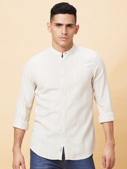 Being Human - Men Beige Stripes Shirt