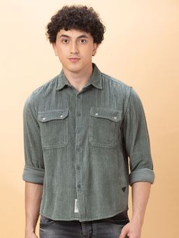 Being Human - Men Green Solid Shirt