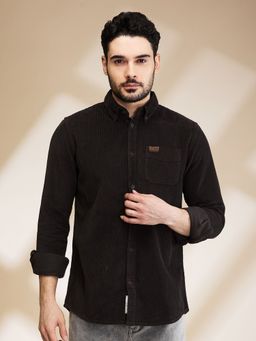 Being Human - Grey Slim Fit Regular Collar Men's Shirt by Being Human Clothing