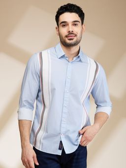 Being Human - Men Blue and Red Stripes Shirt