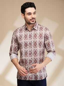 Being Human - Men Brown Printed Shirt