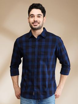 Being Human - Men Navy Blue Checks Shirt
