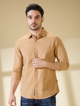 Being Human - Men Khaki Printed Shirt