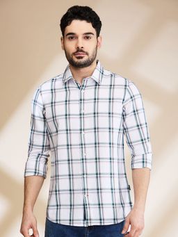 Being Human - Men White Checks Shirt