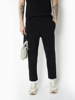 max - Black Men Solid Trackpant