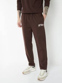 max - Brown Men Regular Sport Track Pants