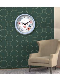 Olive Tree - Floral Plastic Wall Clock - White