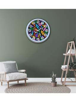 Olive Tree - Geometric Plastic Wall Clock - Multi-Color