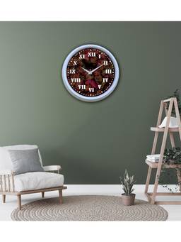 Olive Tree - Nature Plastic Wall Clock - Maroon