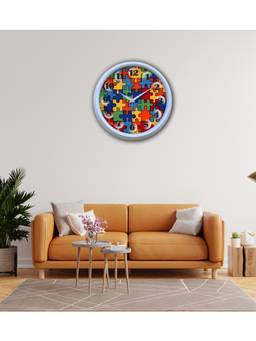 Olive Tree - Geometric Plastic Wall Clock - Multi-Color