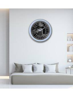 Olive Tree - Geometric Plastic Wall Clock - Black