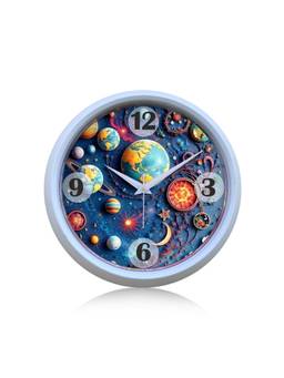 Olive Tree - Nature Plastic Wall Clock - Blue
