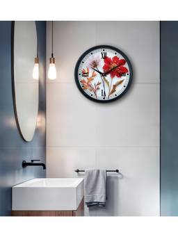 Olive Tree - Nature Plastic Wall Clock - Red