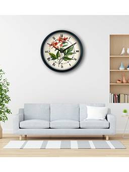 Olive Tree - Floral Plastic Wall Clock - Cream