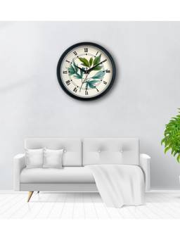 Olive Tree - Floral Plastic Wall Clock - Cream