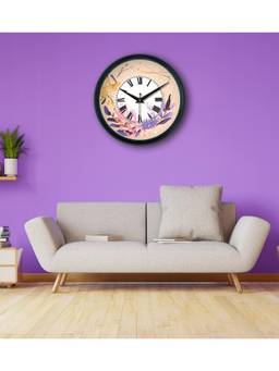 Olive Tree - Floral Plastic Wall Clock - Multi-Color