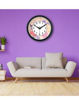 Olive Tree - Floral Plastic Wall Clock - Multi-Color