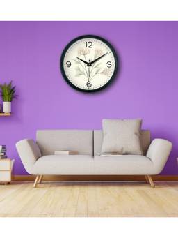 Olive Tree - Floral Plastic Wall Clock - Cream
