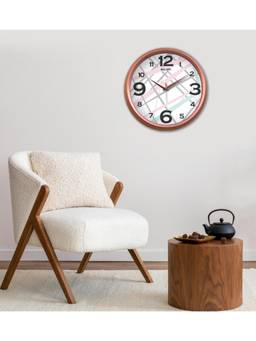 Olive Tree - Geometric Plastic Wall Clock - White