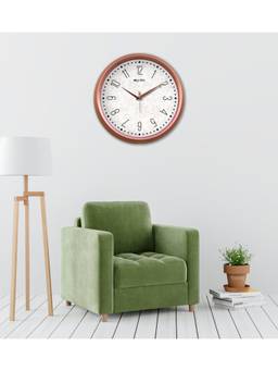 Olive Tree - Floral Plastic Wall Clock - White