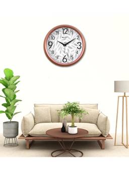 Olive Tree - Floral Plastic Wall Clock - White