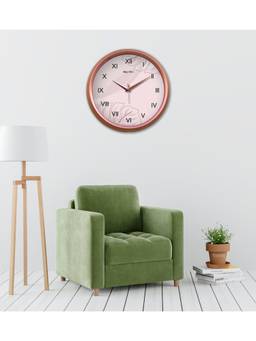 Olive Tree - Floral Plastic Wall Clock - Mauve
