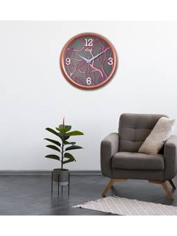 Olive Tree - Nature Plastic Wall Clock - Grey