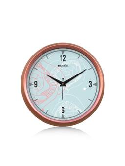 Olive Tree - Floral Plastic Wall Clock - Aqua