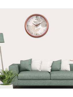 Olive Tree - Floral Plastic Wall Clock - Beige
