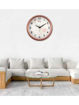 Olive Tree - Floral Plastic Wall Clock - Cream
