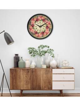 Olive Tree - Floral Plastic Wall Clock - Multi-Color