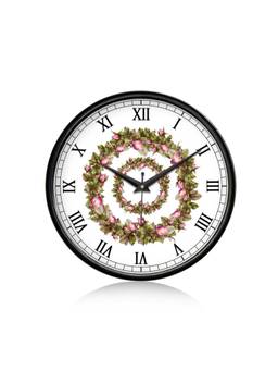 Olive Tree - Floral Plastic Wall Clock - White