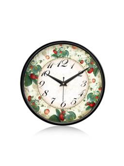 Olive Tree - Floral Plastic Wall Clock - Multi-Color