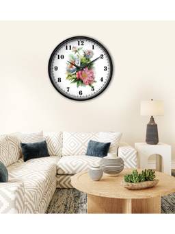 Olive Tree - Floral Plastic Wall Clock - Multi-Color