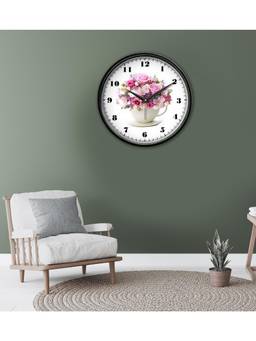 Olive Tree - Floral Plastic Wall Clock - Multi-Color