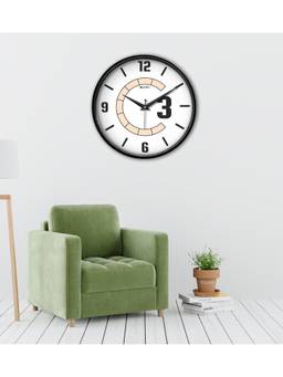 Olive Tree - Geometric Plastic Wall Clock - White
