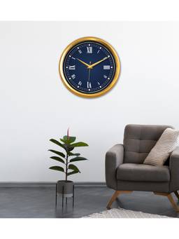 Olive Tree - Solid/Plain Plastic Wall Clock - Navy Blue