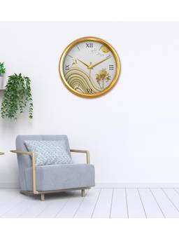 Olive Tree - Abstract Plastic Wall Clock - Beige
