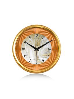 Olive Tree - Geometric Plastic Wall Clock - Orange